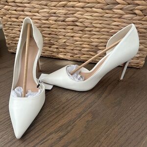 NWT Mango white d’orsay pumps EU38